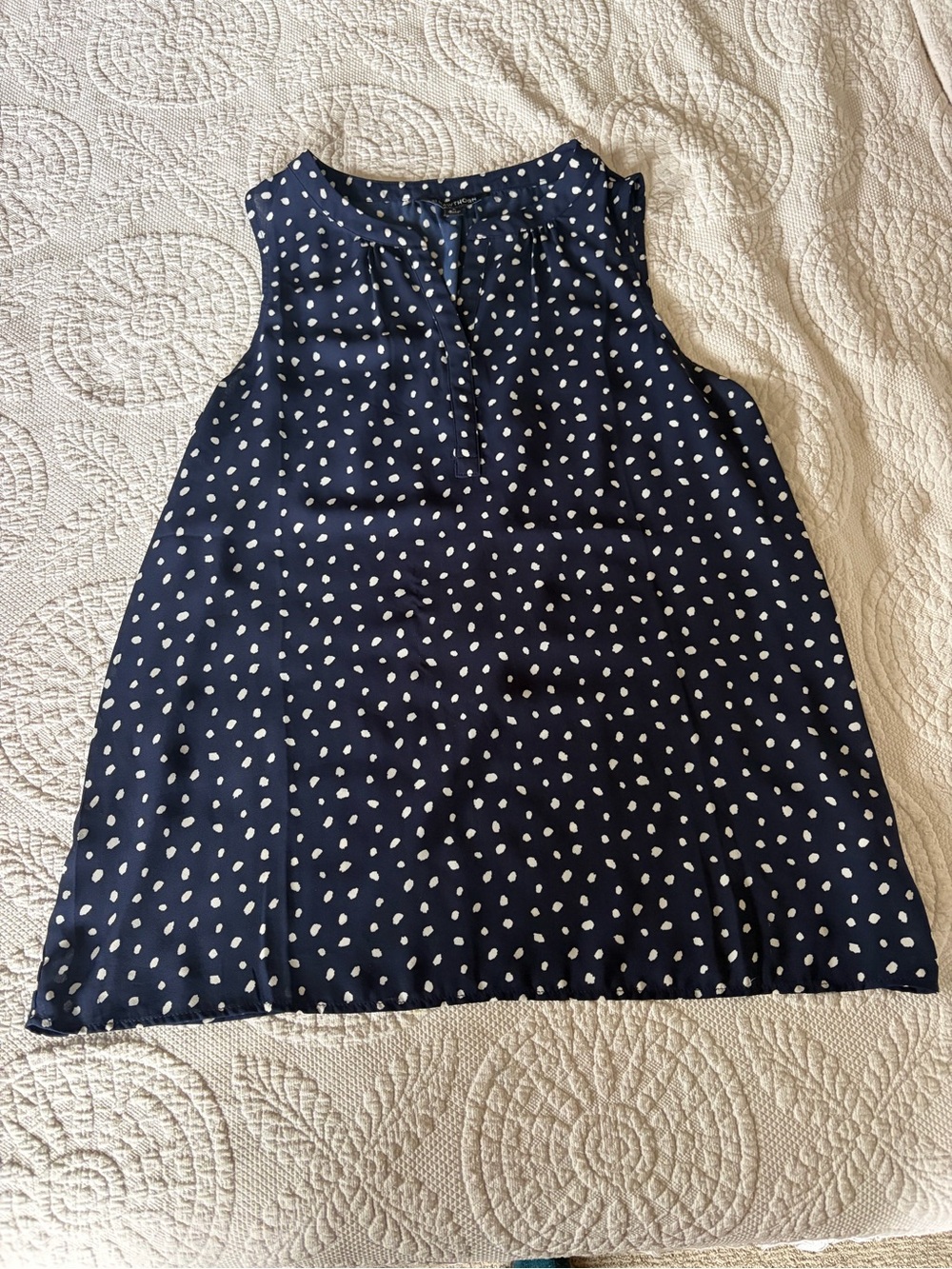 Classic Hawthorn Sleeveless Polka Dot Blouse
